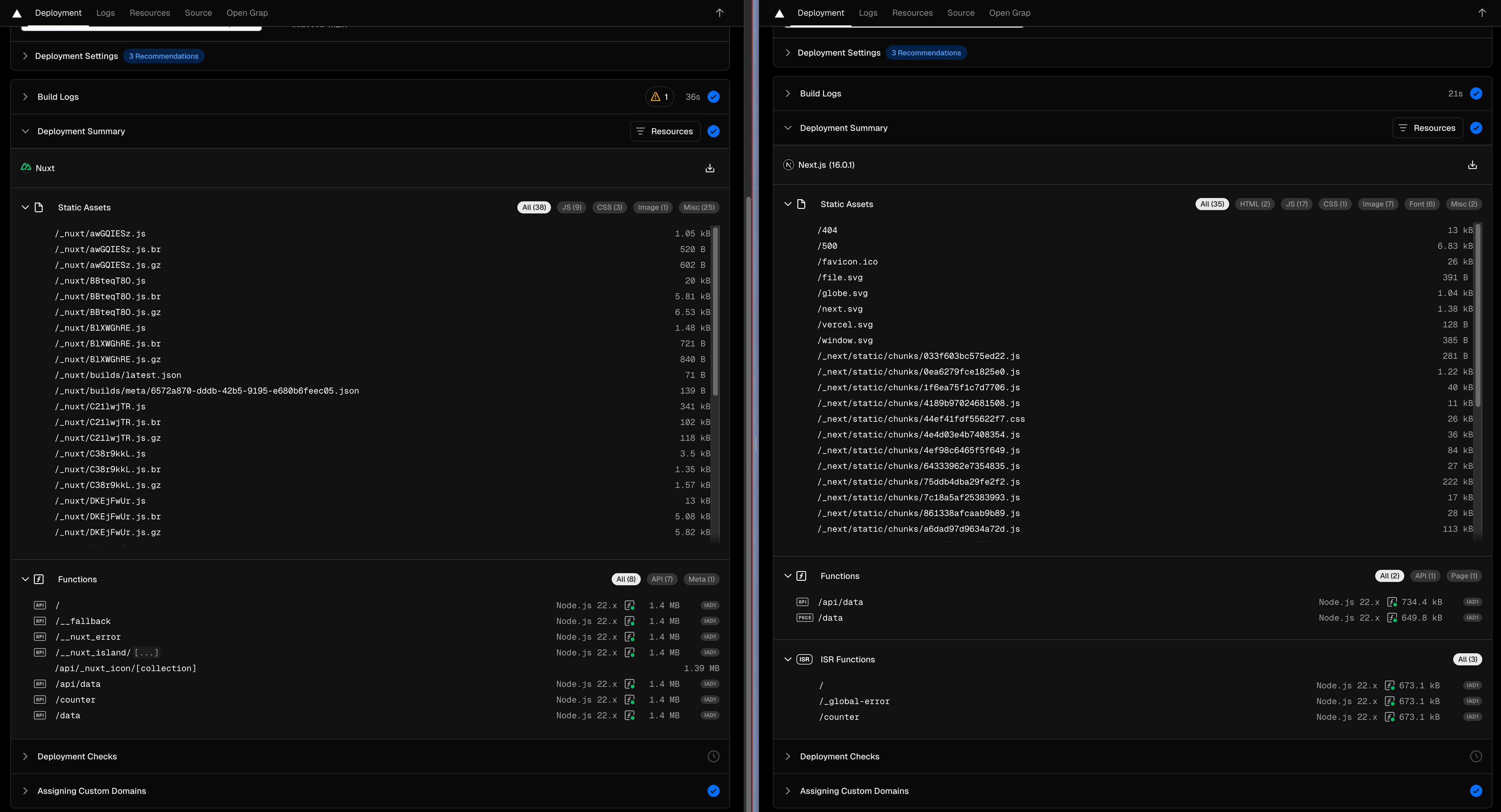 Vercel Build Analysis